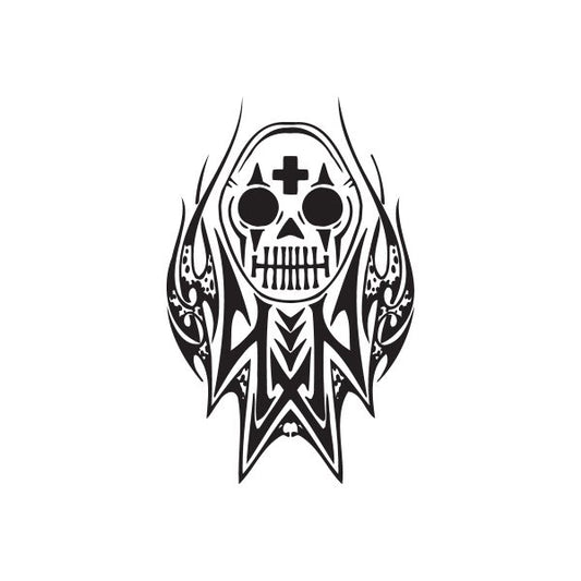 Image of 4 x 4 Flaming Skull Decal
