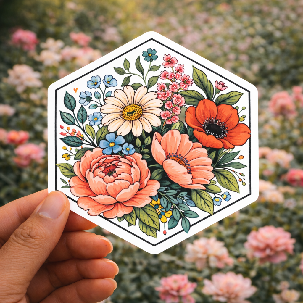 Hexagon Shaped Stickers