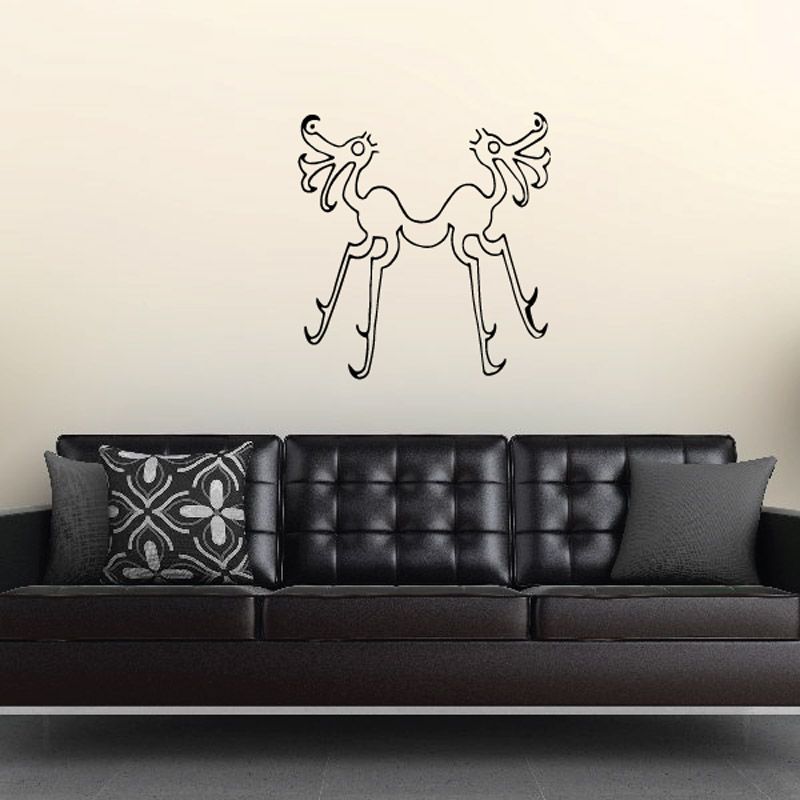 Image of Abstract Medieval Double Bird Decal
