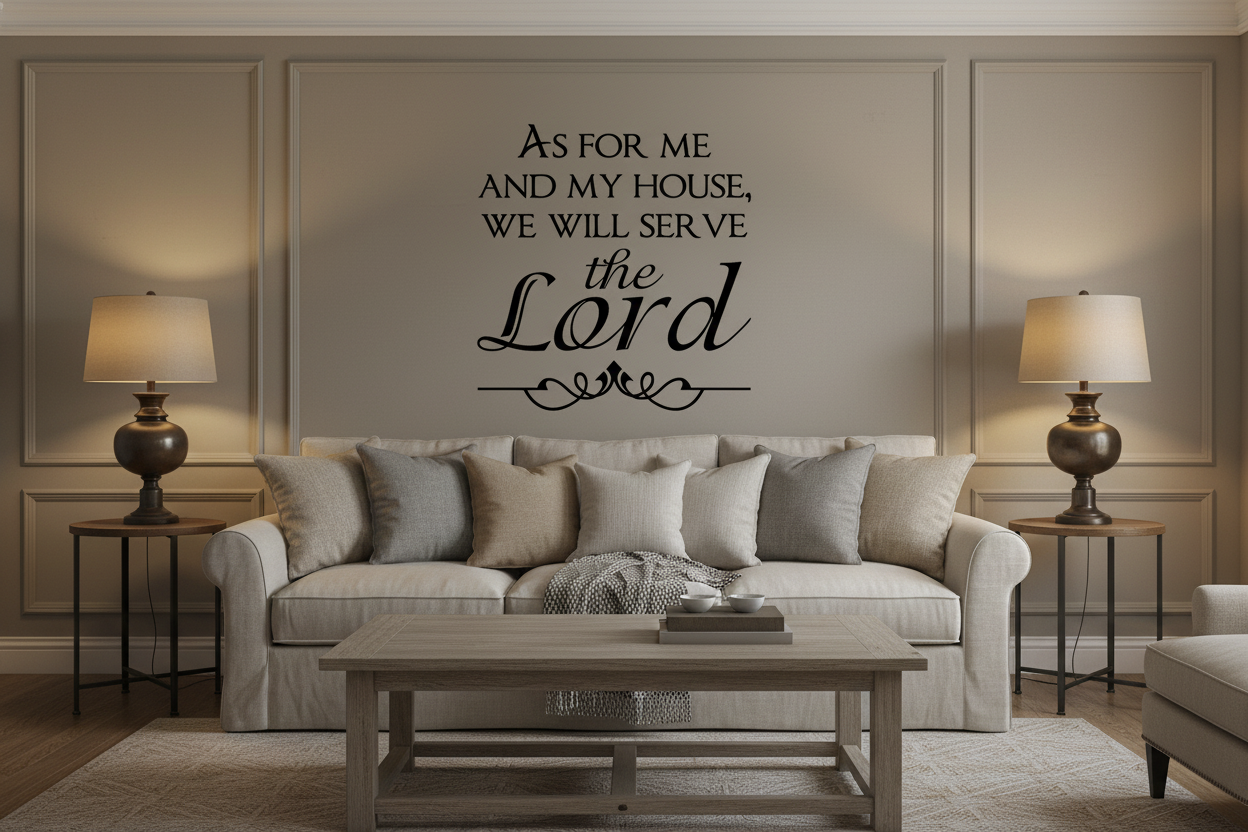 Image of As For me and my house we will serve the lord Wall Decal