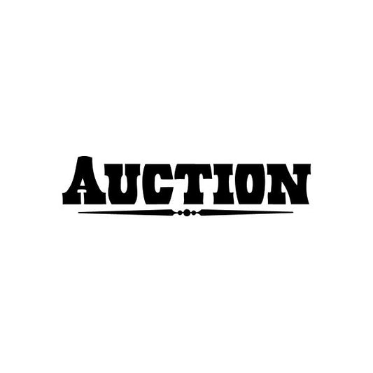 Image of Auction Sign Signs Home Business Car text Vinyl Decal Sticker Stickers 0046