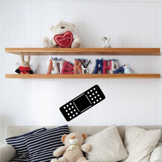 Band Aid large holes decal, black patch with white dot pattern