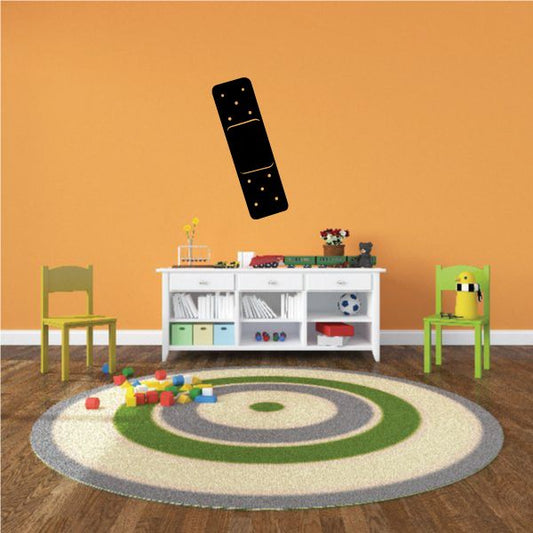Band Aid style wall decal with small holes, black