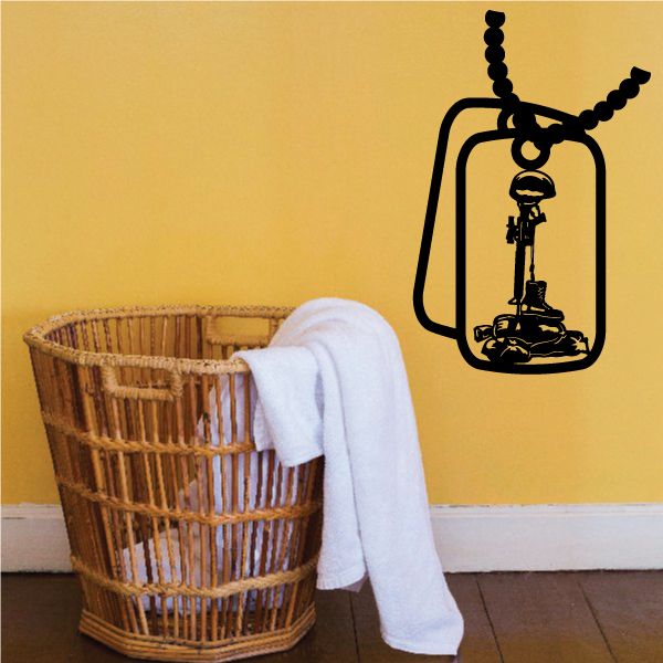 Image of Battlefield Cross Dog Tags Decal