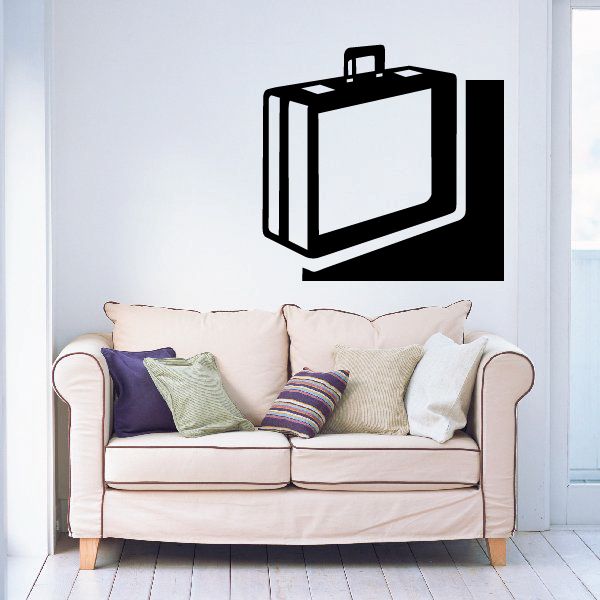 Business briefcase decal featuring a black suitcase outline icon.