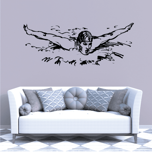 Image of Butterfly Swimmer Decal