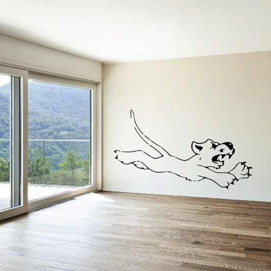 Image of Cartoon Tiger Pouncing Decal