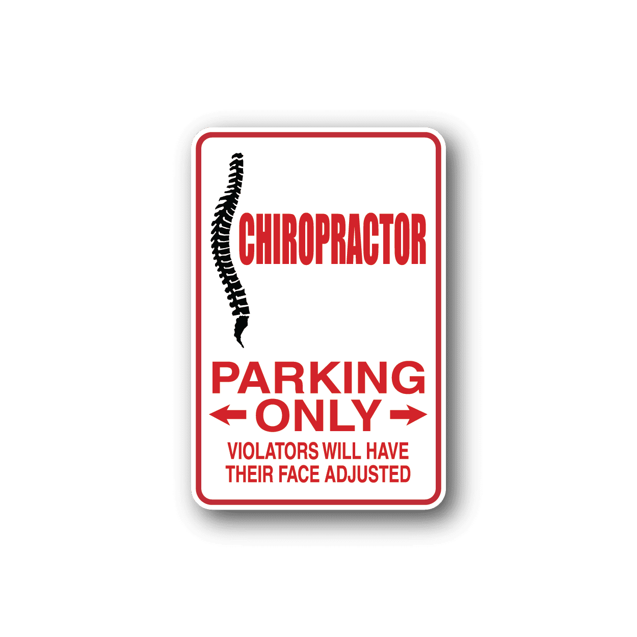 Image of Chiropractor Parking Only Sticker