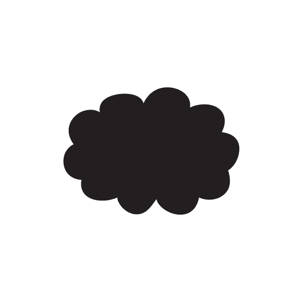 Cloud Chalkboard Jar Label Decal