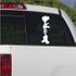 Soldier silhouette memorial decal, white