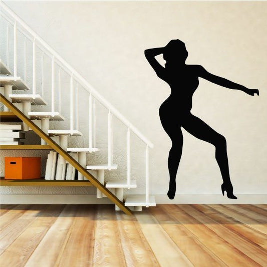 Image of Confident Dancer in Heels Silhouette Decal