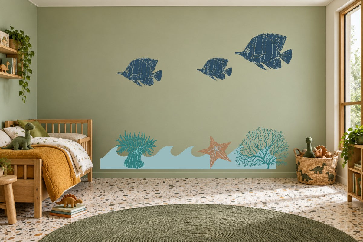 Coral Garden Shoal Wall Decal Kit