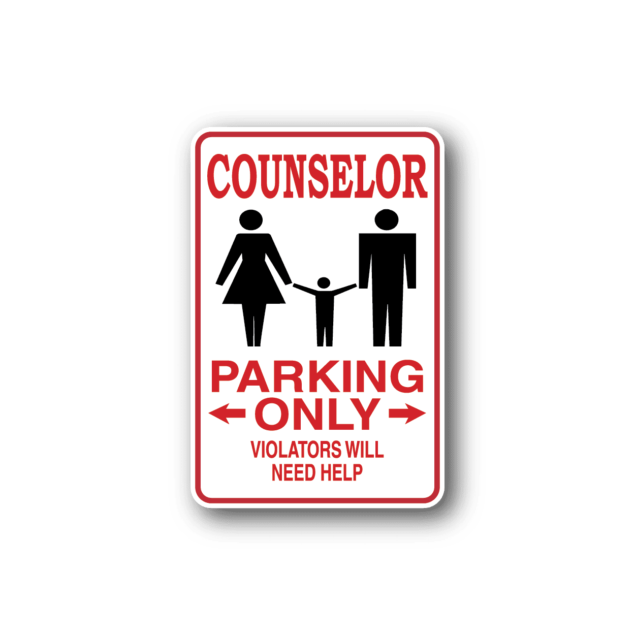 Image of Counselor Parking Only Sticker