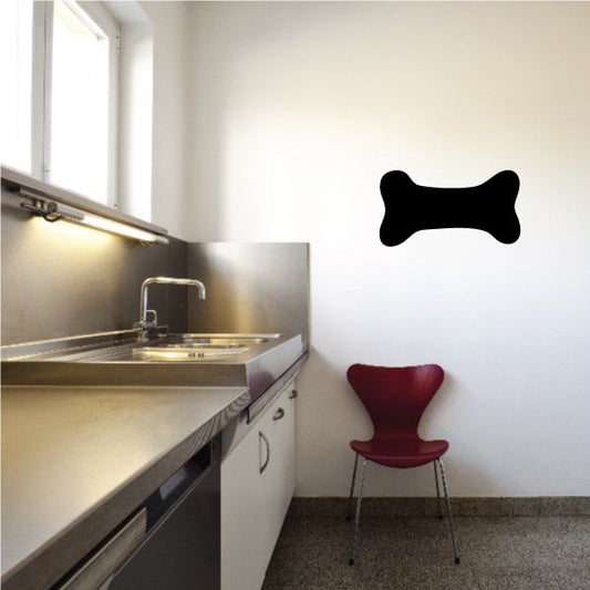 Black dog bone wall decal