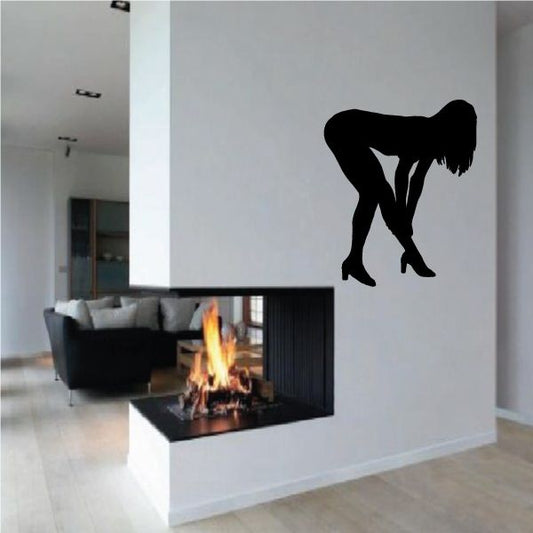 Image of Dancer Fixing Heel Silhouette Decal