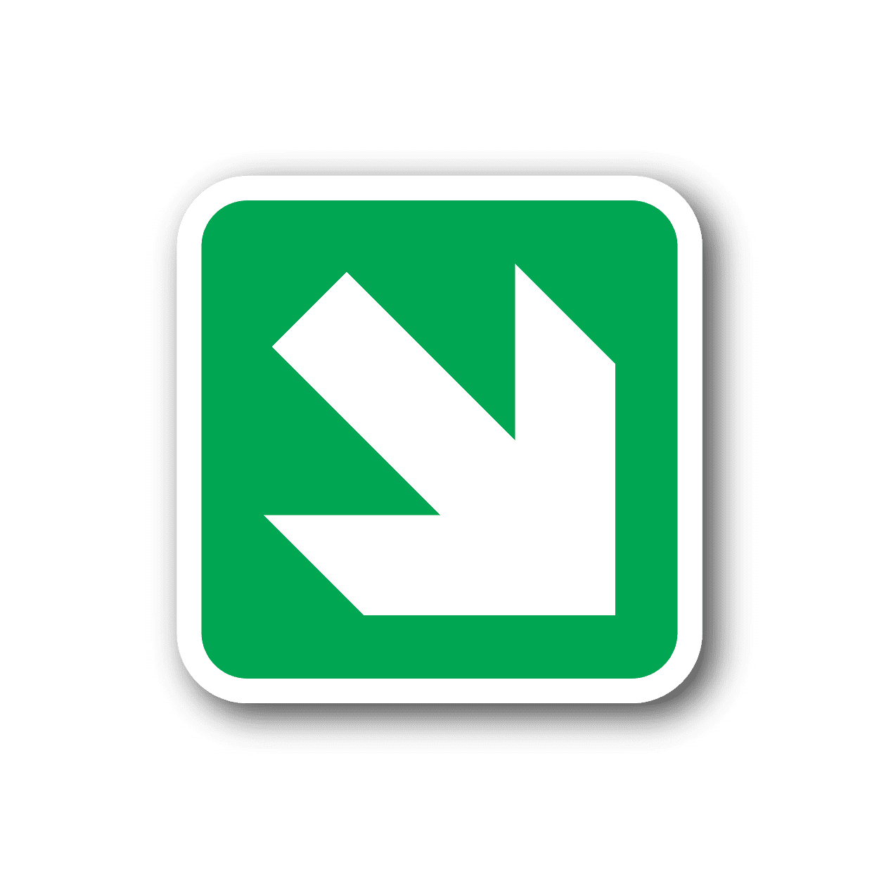 Image of Down Arrow Square Sticker