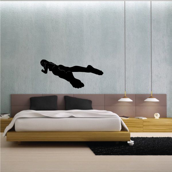 Image of Feet First Woman Silhouette Decal