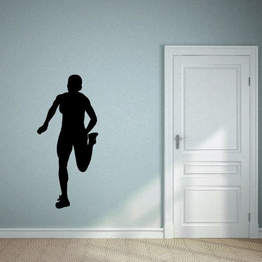 Image of Female Runner Warming Up Decal