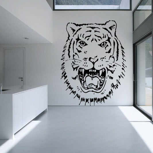 Image of Fierce Roaring Tiger Head Decal