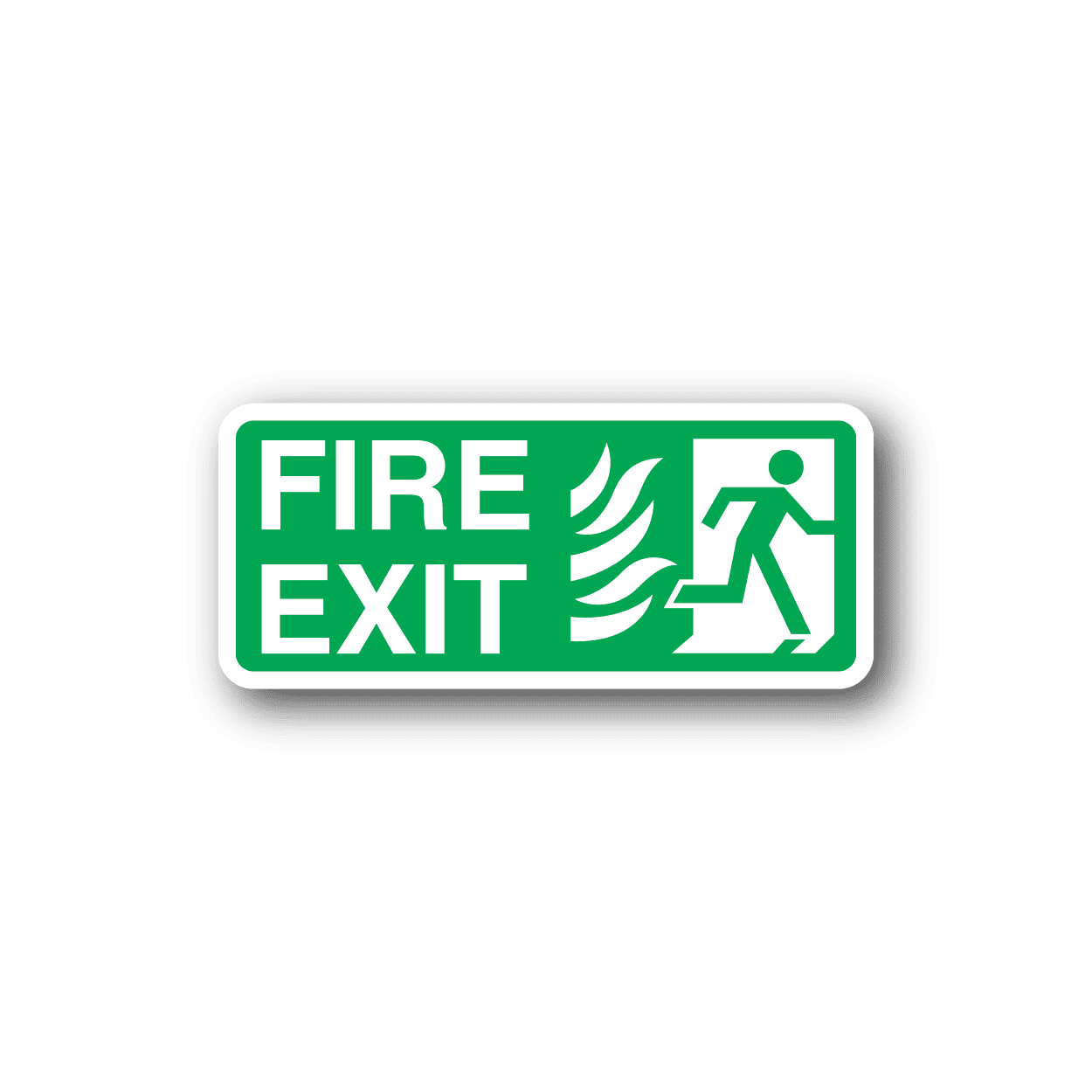 Image of Fire Exit Flaming Sticker