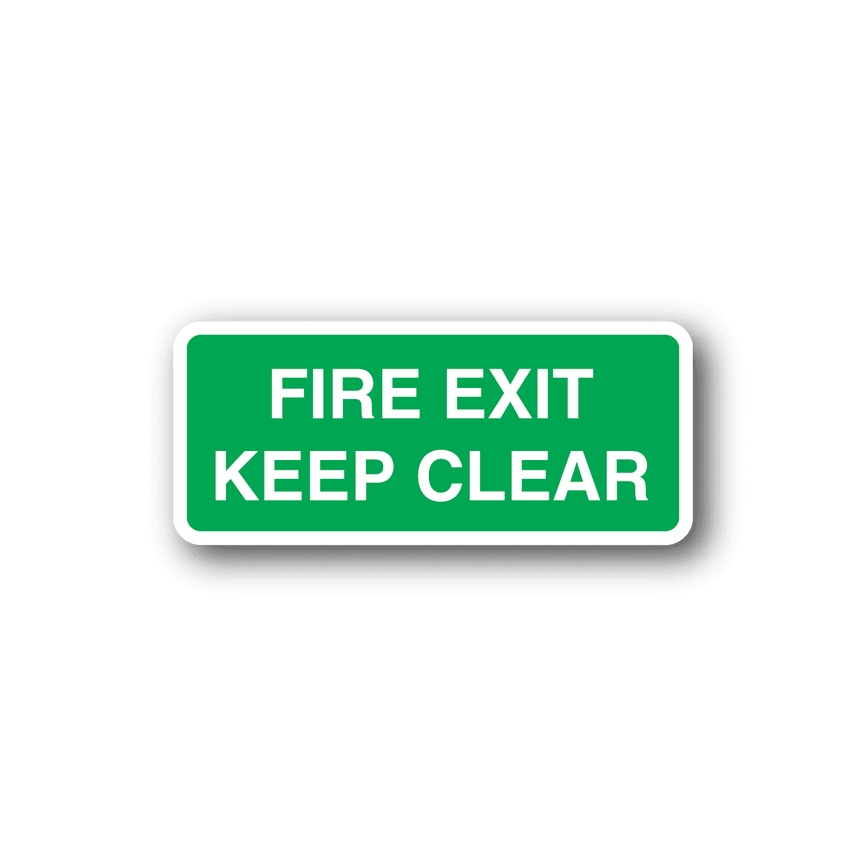 Image of Fire Exit Keep Clear Sticker
