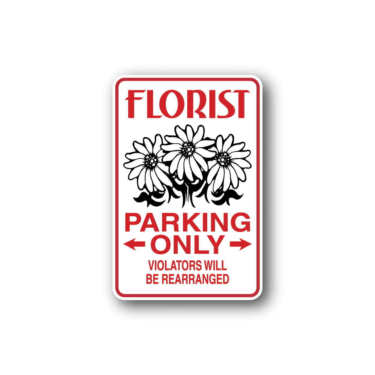 Image of Florist Parking Only Sticker