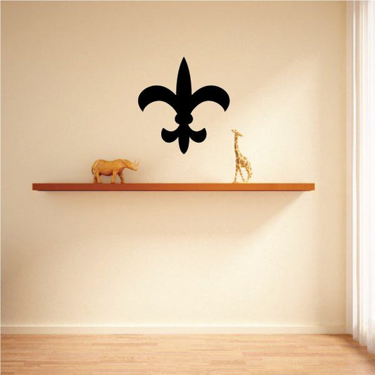 Black fleur-de-lis vinyl wall decal