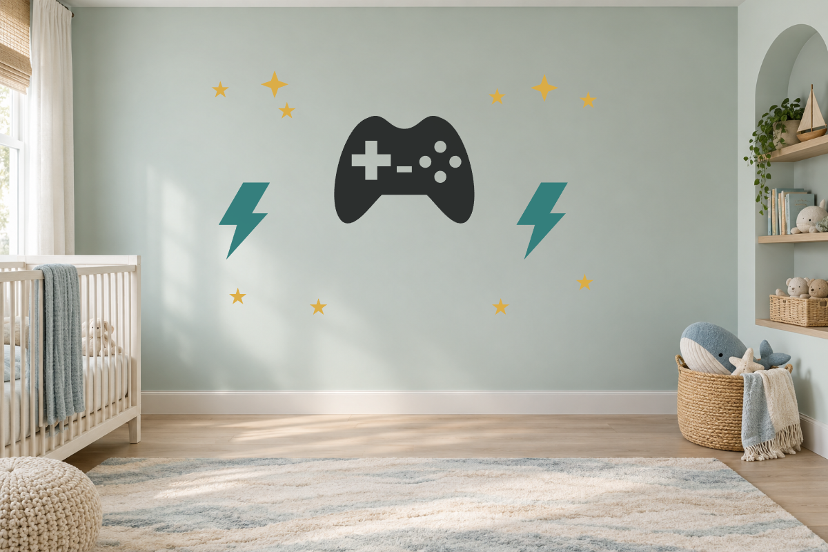 Level Up Game Room Wall Decal Kit
