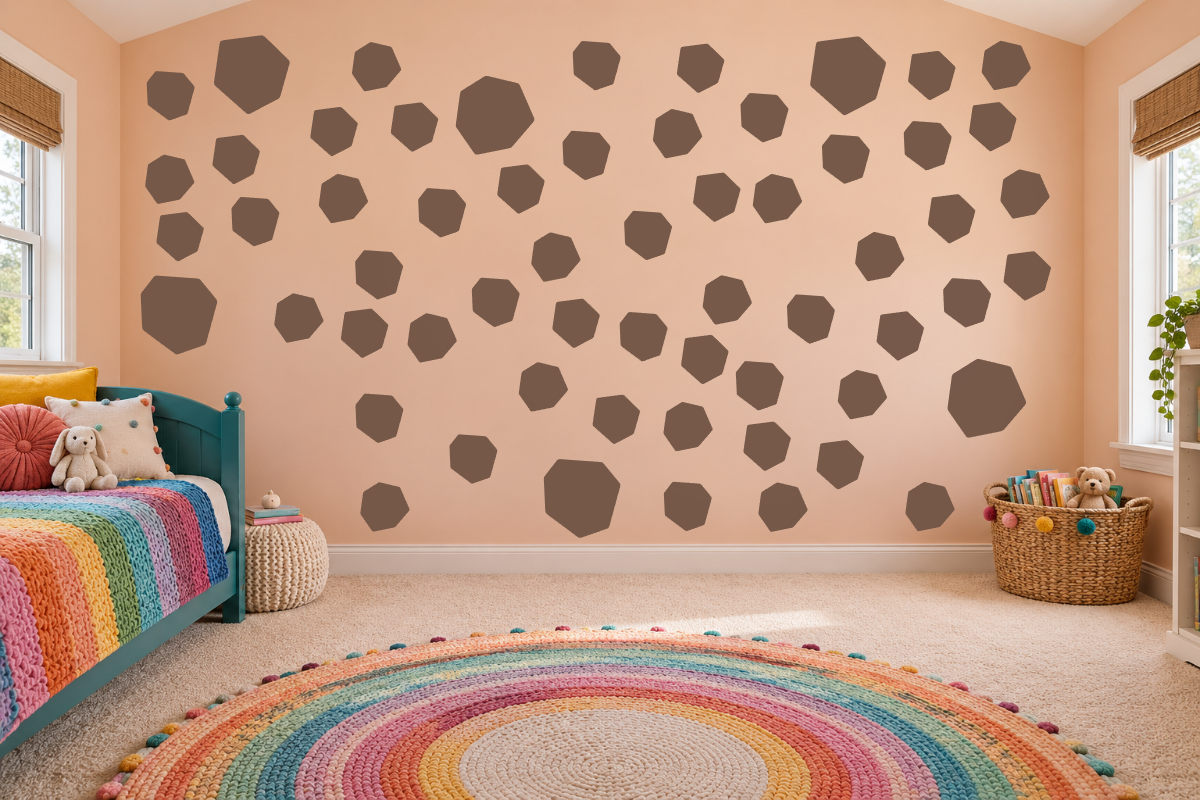 Giraffe Golden Mosaic Wall Decal Kit