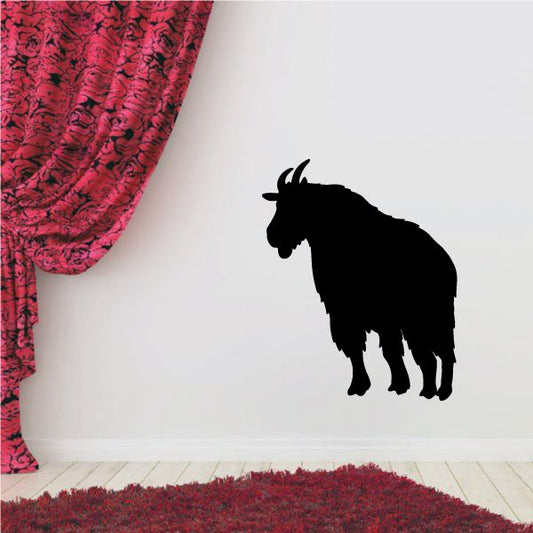 Black mountain goat wall decal silhouette