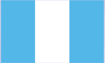 Guatemala civil flag sticker with three vertical bands: blue, white, blue