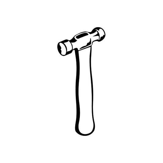 Hammer vinyl car decal sticker, black tool graphic