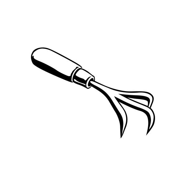 Image of hand Rake Tool Tools Car Vinyl Decal Sticker Stickers 0027