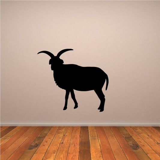 Horned Jacob sheep decal, black horned sheep silhouette