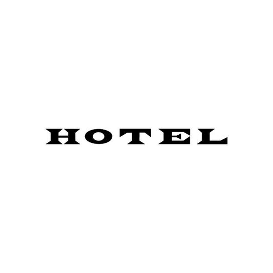 Image of Hotel Sign Signs Home Business Car text Vinyl Decal Sticker Stickers 0052