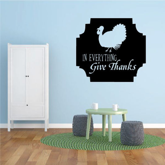 Image of In Everything Give Thanks Thanksgiving Turkey Decal