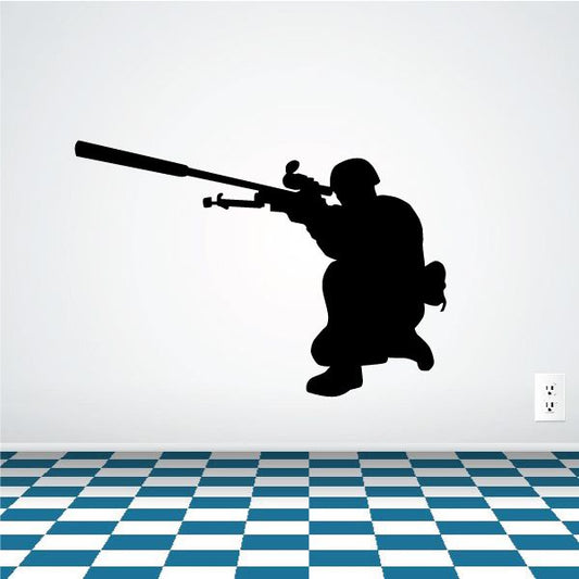 Image of Kneeling Sniper Aiming Decal
