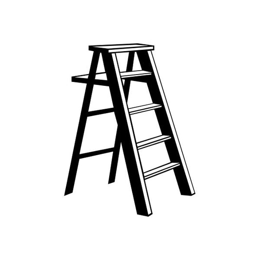 Black ladder car vinyl decal sticker