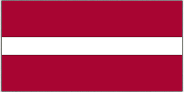 Latvia flag sticker with red-white-red horizontal stripes