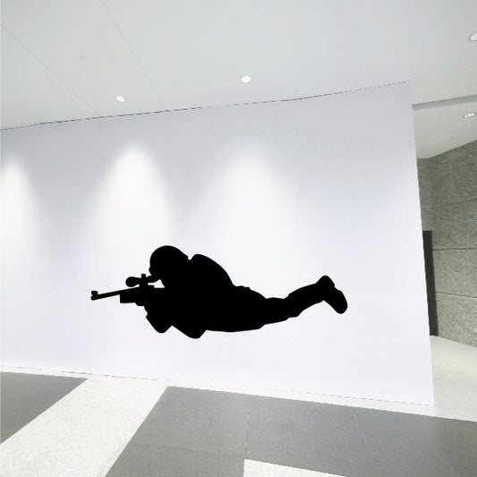 Image of Laying Solider Aiming Decal