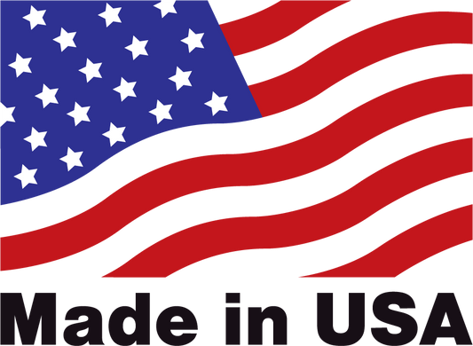 Made in the USA Wavy Flag Sticker, isolated printed sticker artwork