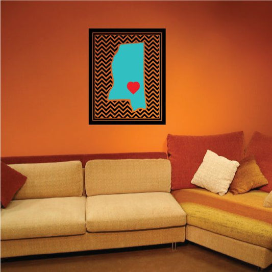 Image of Mississippi Chevron Sticker