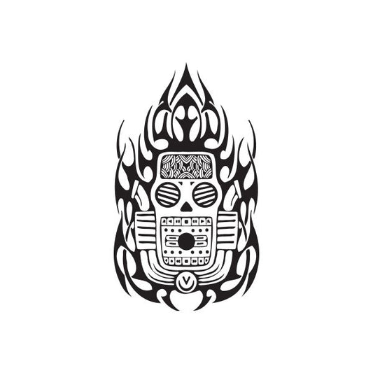 Image of Motor Face Flames Decal