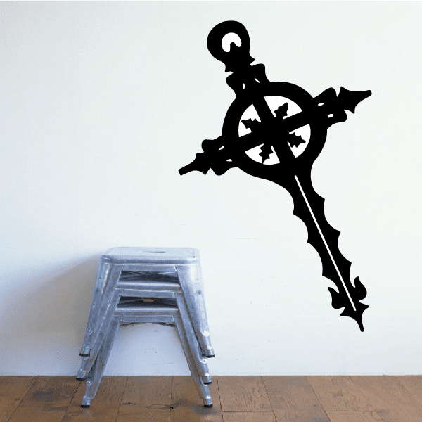 Motorcycle wall decal vinyl silhouette of a rider on a motorcycle, black