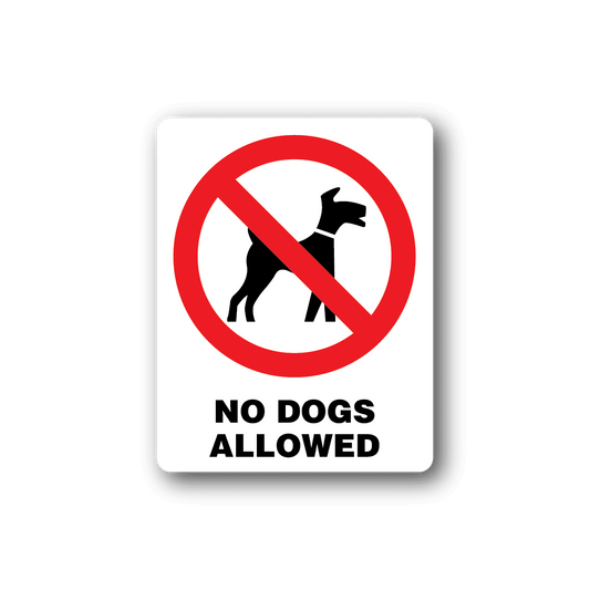 Image of NO Dogs Sign Wall Decal - Vinyl Sticker - Car Sticker - Die Cut Sticker - CD003