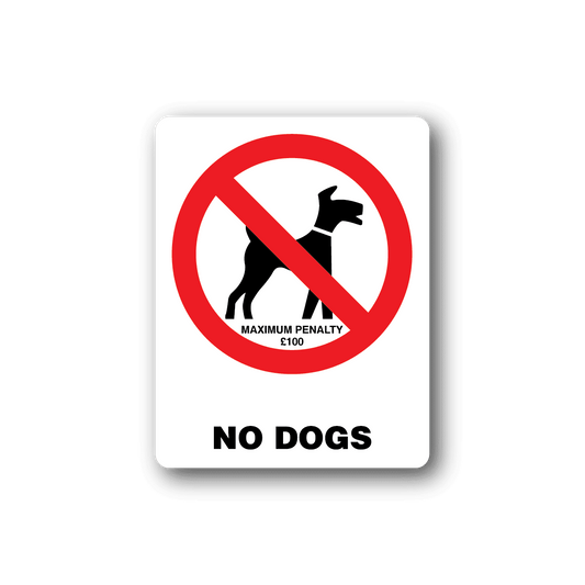 Image of NO Dogs Sign Wall Decal - Vinyl Sticker - Car Sticker - Die Cut Sticker - CD005