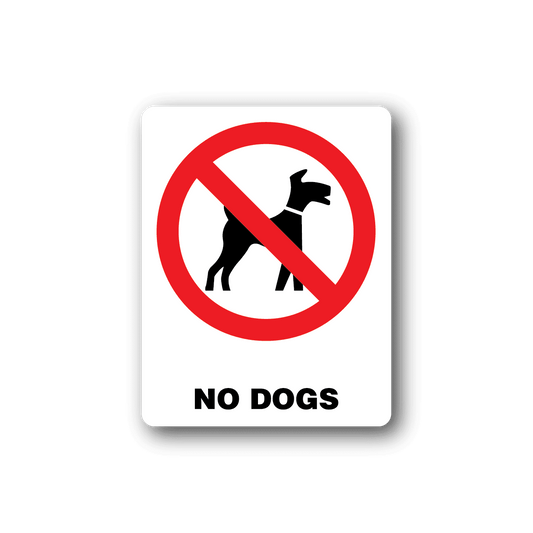 Image of NO Dogs Sign Wall Decal - Vinyl Sticker - Car Sticker - Die Cut Sticker - CD006