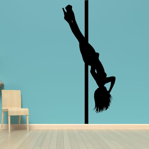Image of Nude Pole Dancer Reverse Plank Decal