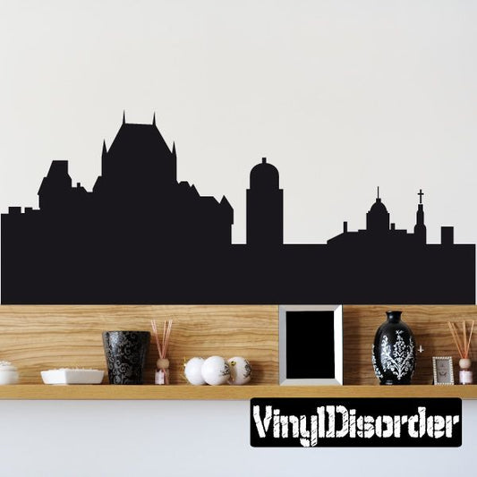 Ottawa Canada skyline wall decal in black silhouette