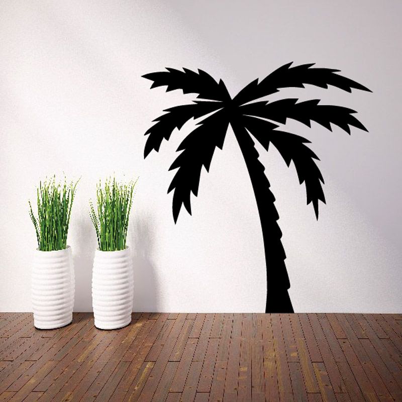 Image of Palm tree Leaning Decal
